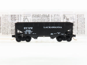N Scale Micro-Trains MTL 55130 DL&W Lackawanna 2-Bay Offset-Side Hopper #83321