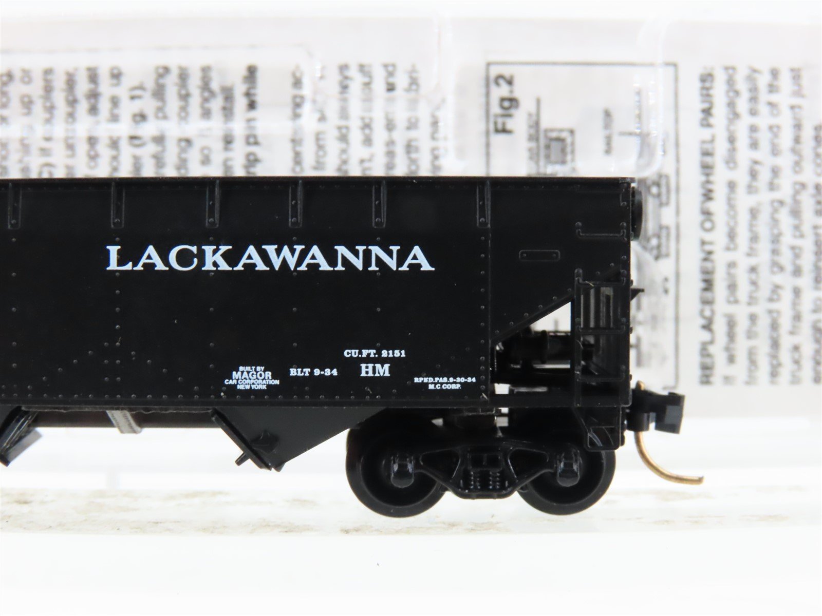 N Scale Micro-Trains MTL 55130 DL&W Lackawanna 2-Bay Offset-Side Hopper #83321