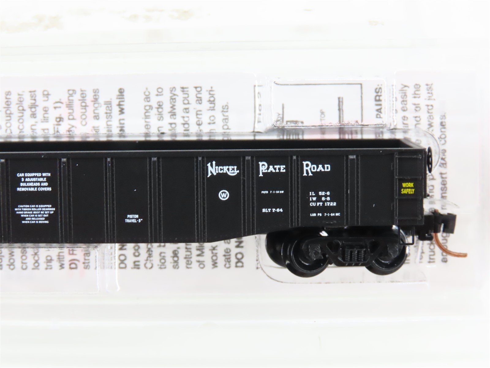 N Micro-Trains MTL 105520 NKP Nickel Plate Road 50' Fixed-End Gondola #44801