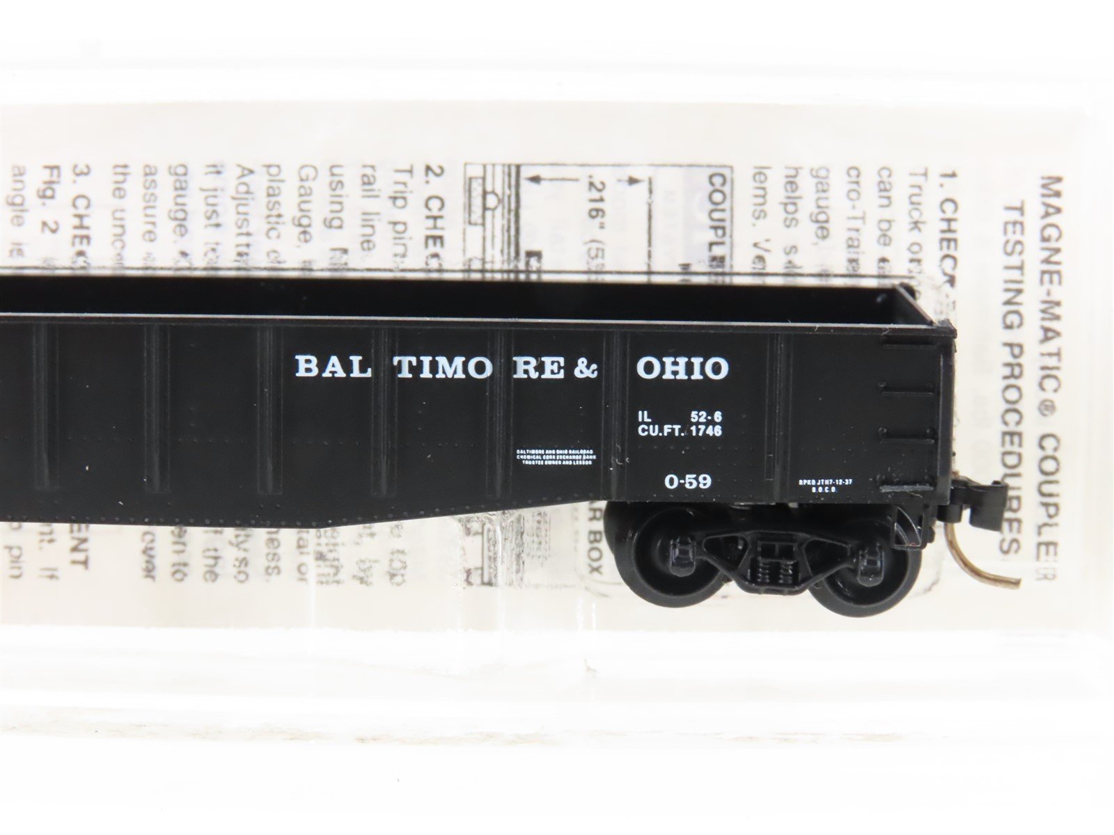N Scale Micro-Trains MTL 46150 B&O Baltimore & Ohio 50' Drop-End Gondola #259492
