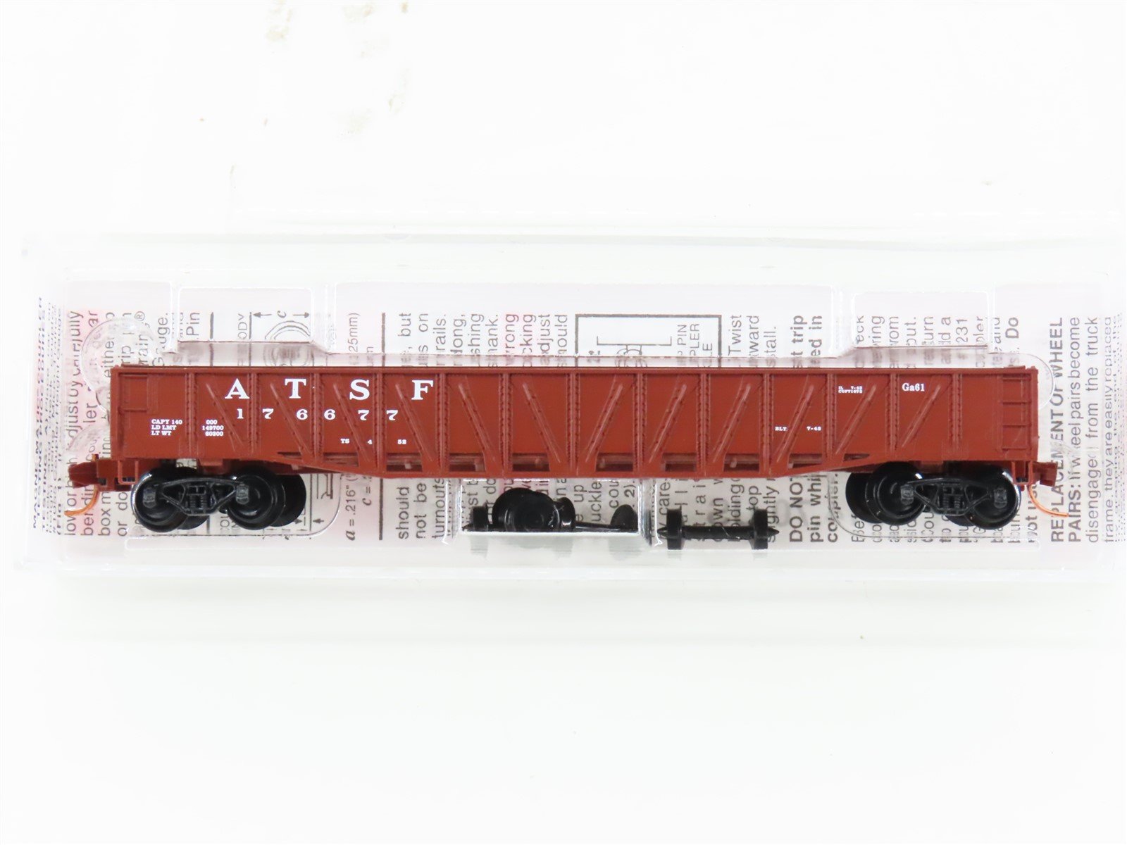 N Micro-Trains MTL 62030 ATSF Santa Fe 50' Drop-End Composite Gondola #176677