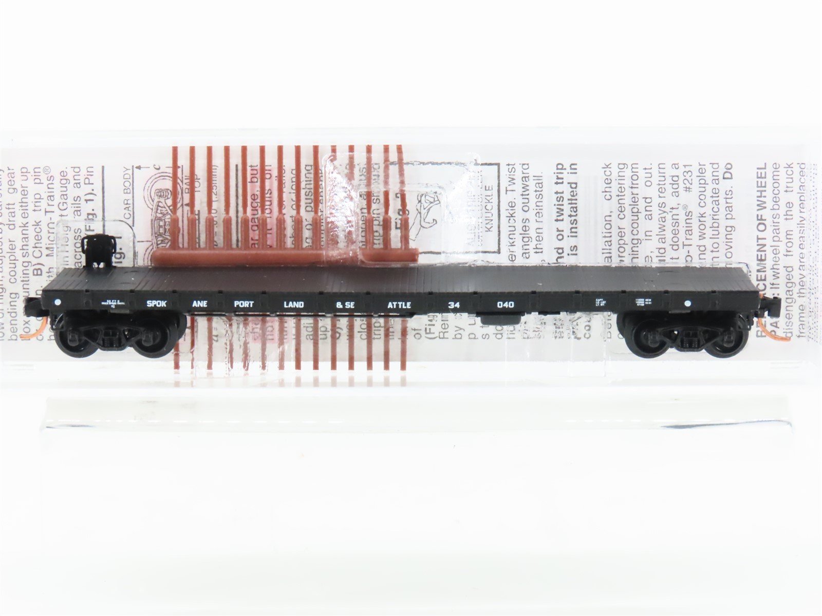 N Micro-Trains MTL 44080 SP&S Spokane Portland & Seattle 50' Flat Car #34040