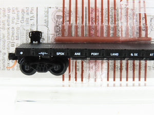 N Micro-Trains MTL 44080 SP&S Spokane Portland & Seattle 50' Flat Car #34040