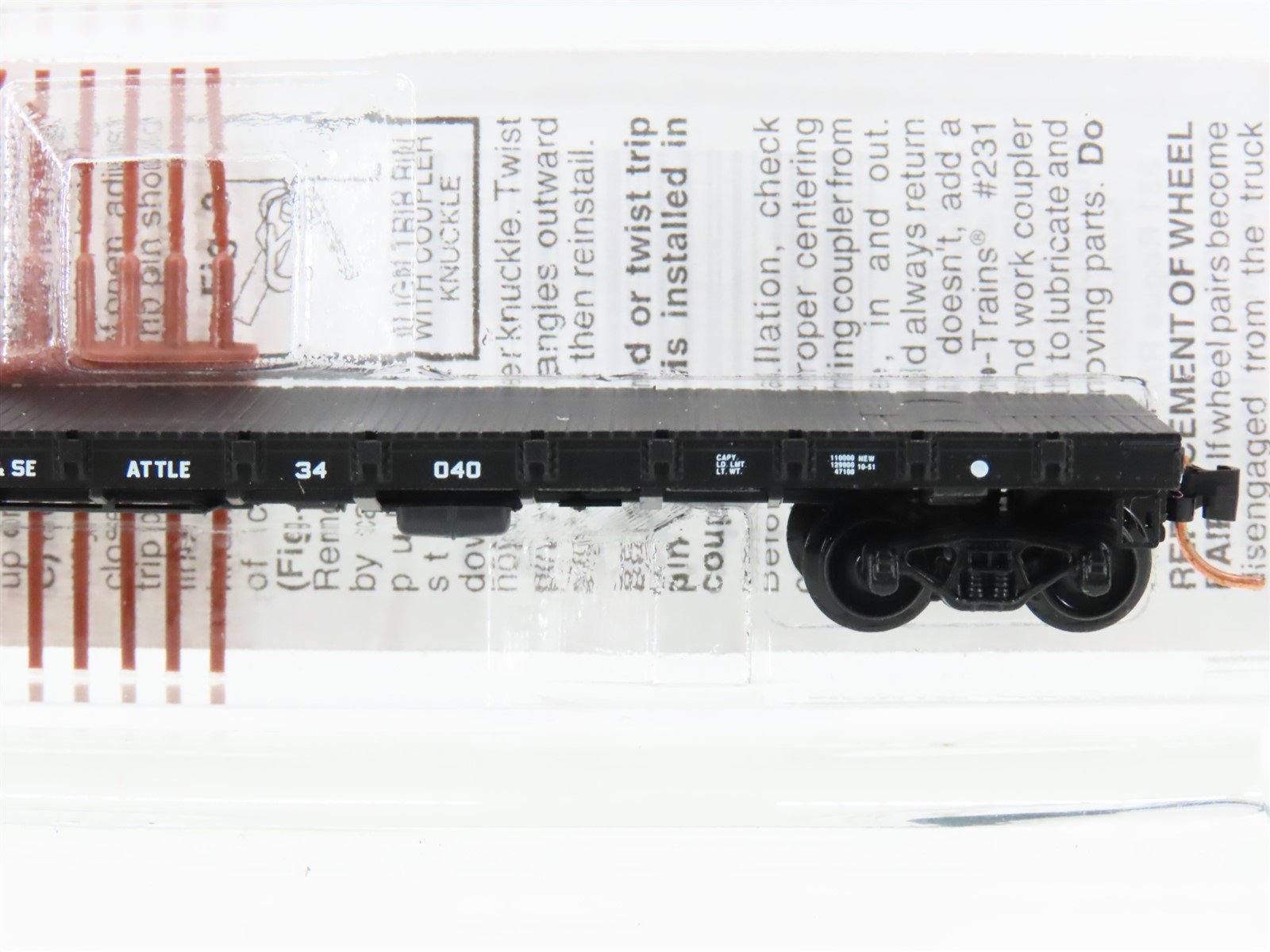 N Micro-Trains MTL 44080 SP&S Spokane Portland & Seattle 50' Flat Car #34040