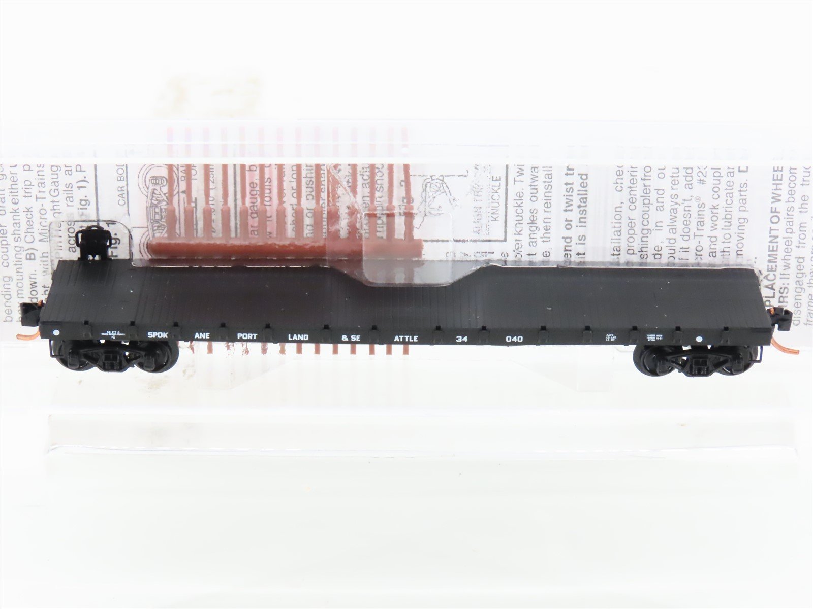 N Micro-Trains MTL 44080 SP&S Spokane Portland & Seattle 50' Flat Car #34040
