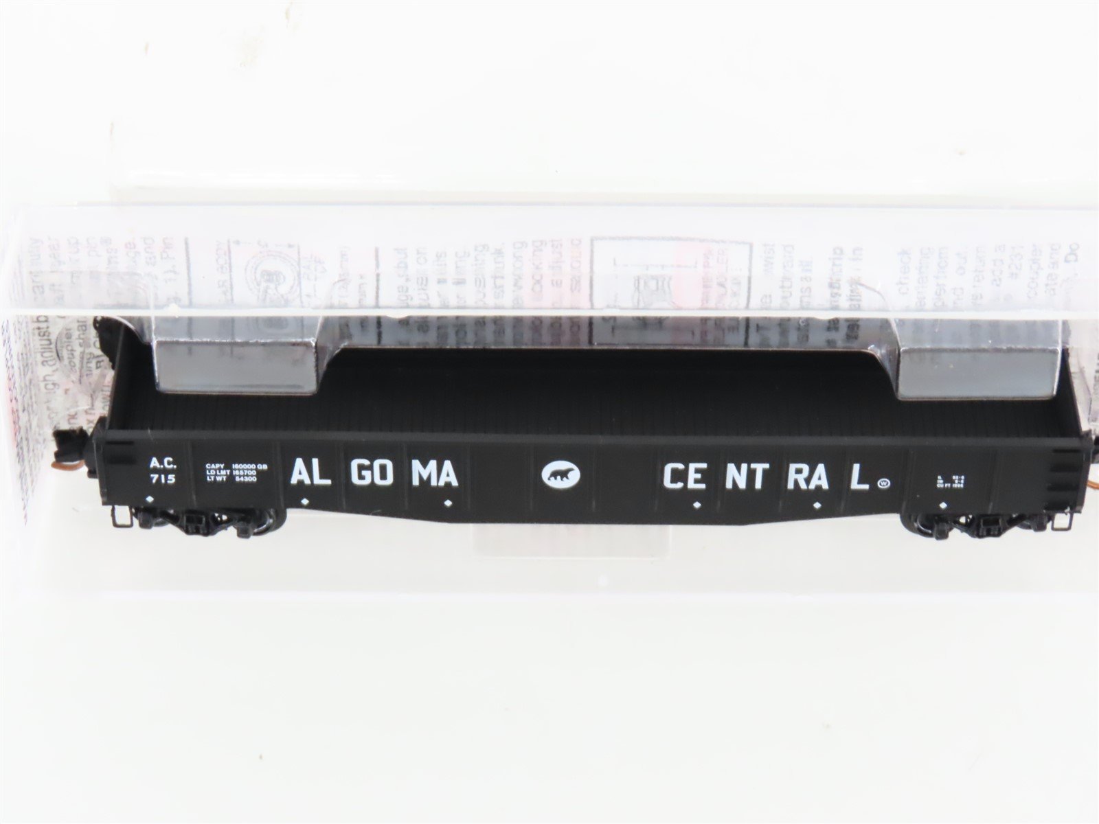 N Micro-Trains MTL 46250 AC Algoma Central 50' Drop-End Fishbelly Gondola #715