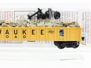 N Scale Micro-Trains MTL 48110.2 MILW Milwaukee 50' Gondola #81119 w/ Rock Load
