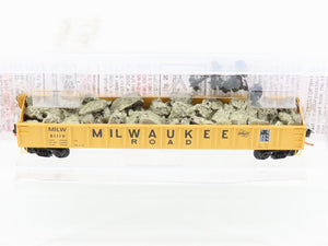 N Scale Micro-Trains MTL 48110.2 MILW Milwaukee 50' Gondola #81119 w/ Rock Load