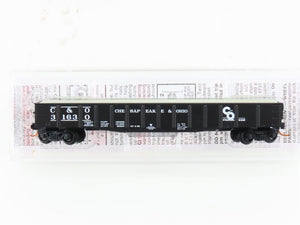 N Scale Micro-Trains MTL 10500160 C&O 50' Fixed-End Gondola #31630 w/ Steel Load
