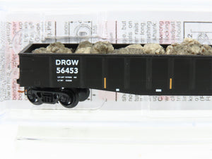 N Micro-Trains MTL 10500142 D&RGW Rio Grande 50' Gondola #56453 w/ Rock Load