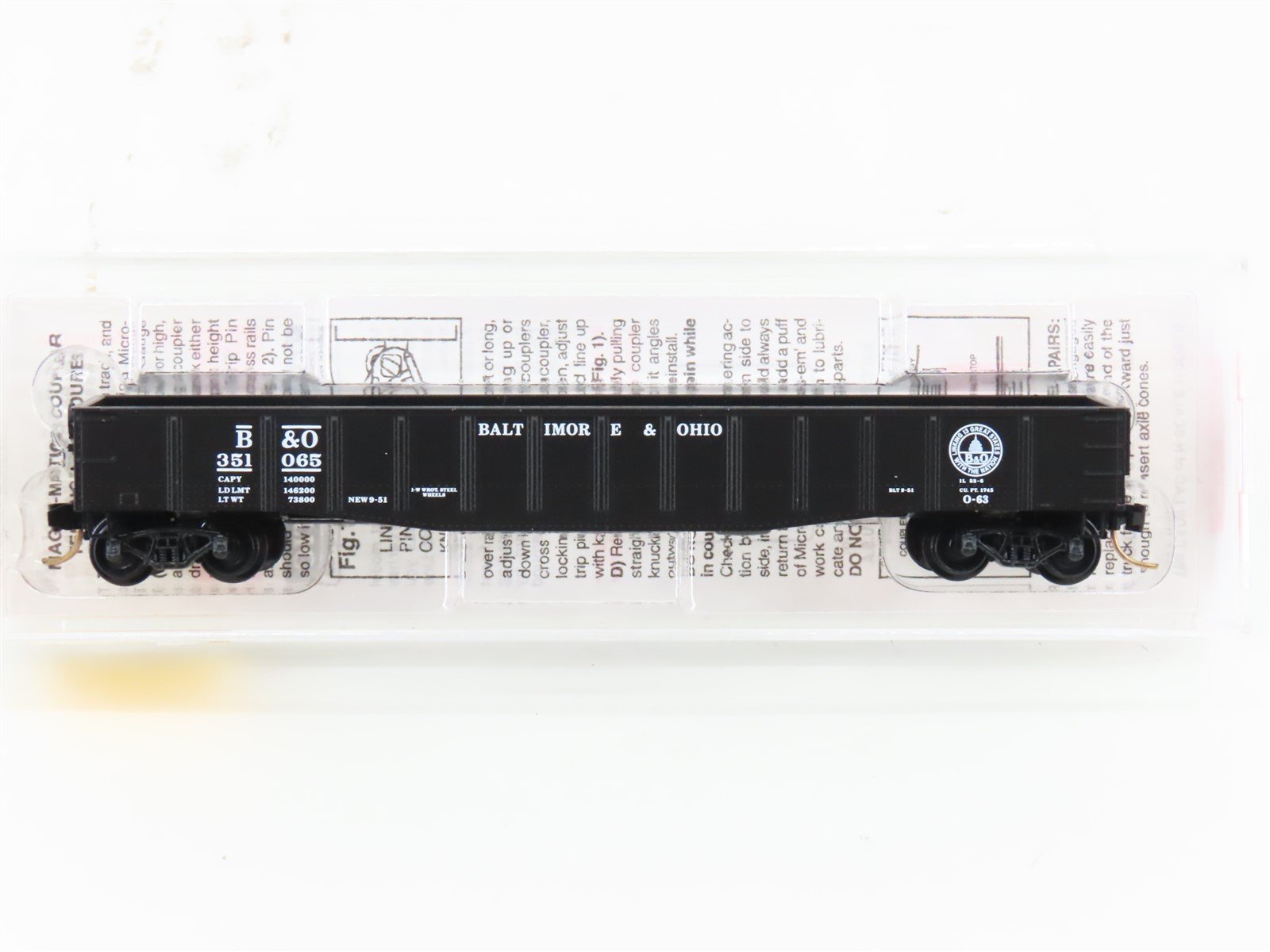 N Micro-Trains MTL 105030 B&O Baltimore & Ohio 50' Fixed-End Gondola #351065