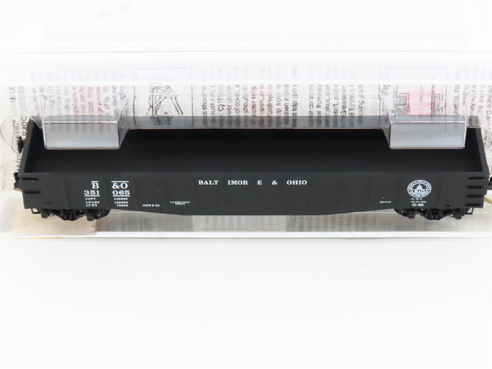 N Micro-Trains MTL 105030 B&O Baltimore & Ohio 50' Fixed-End Gondola #351065