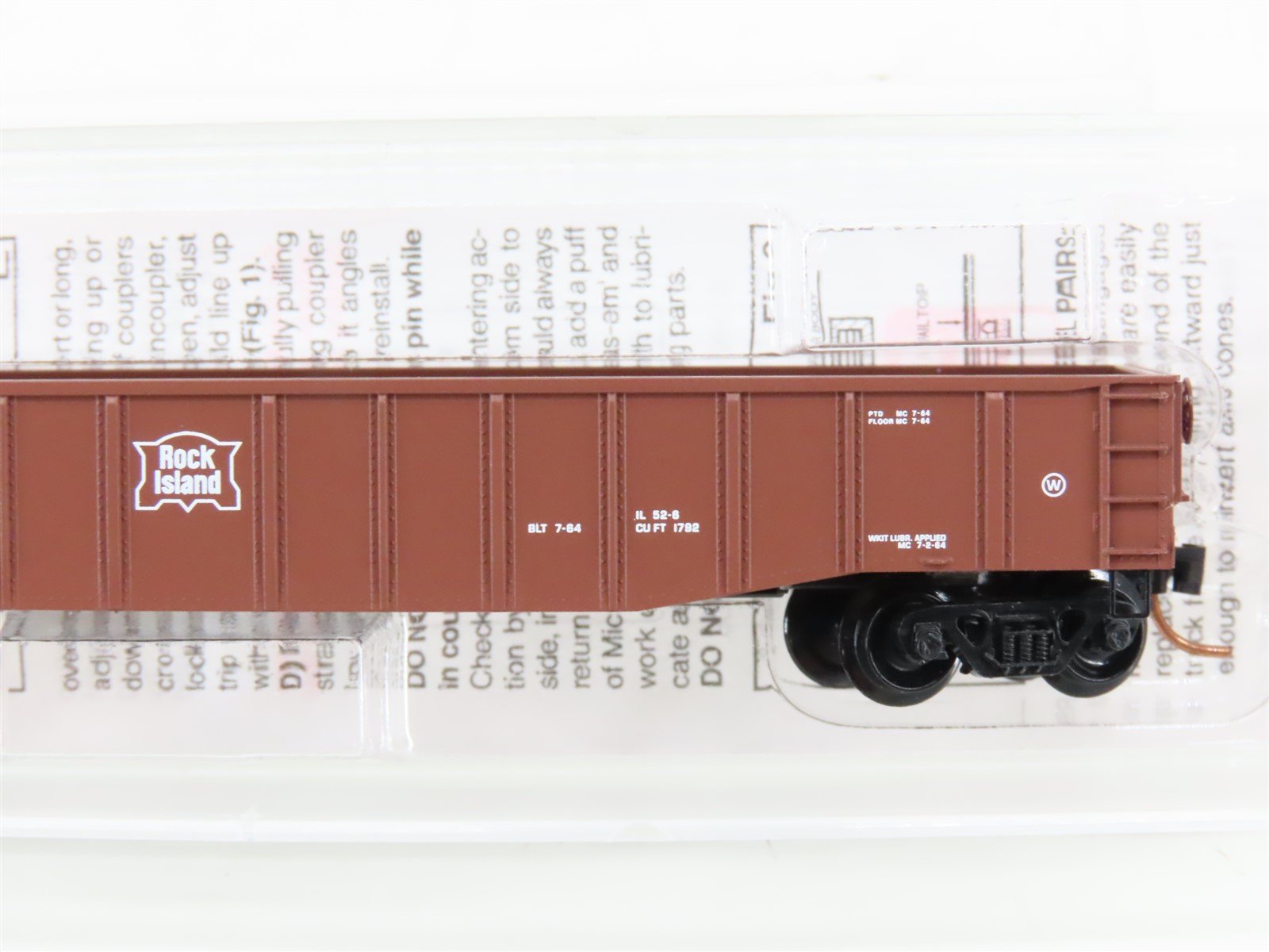 N Scale Micro-Trains MTL 105510 RI Rock Island 50' Fixed-End Gondola #3958