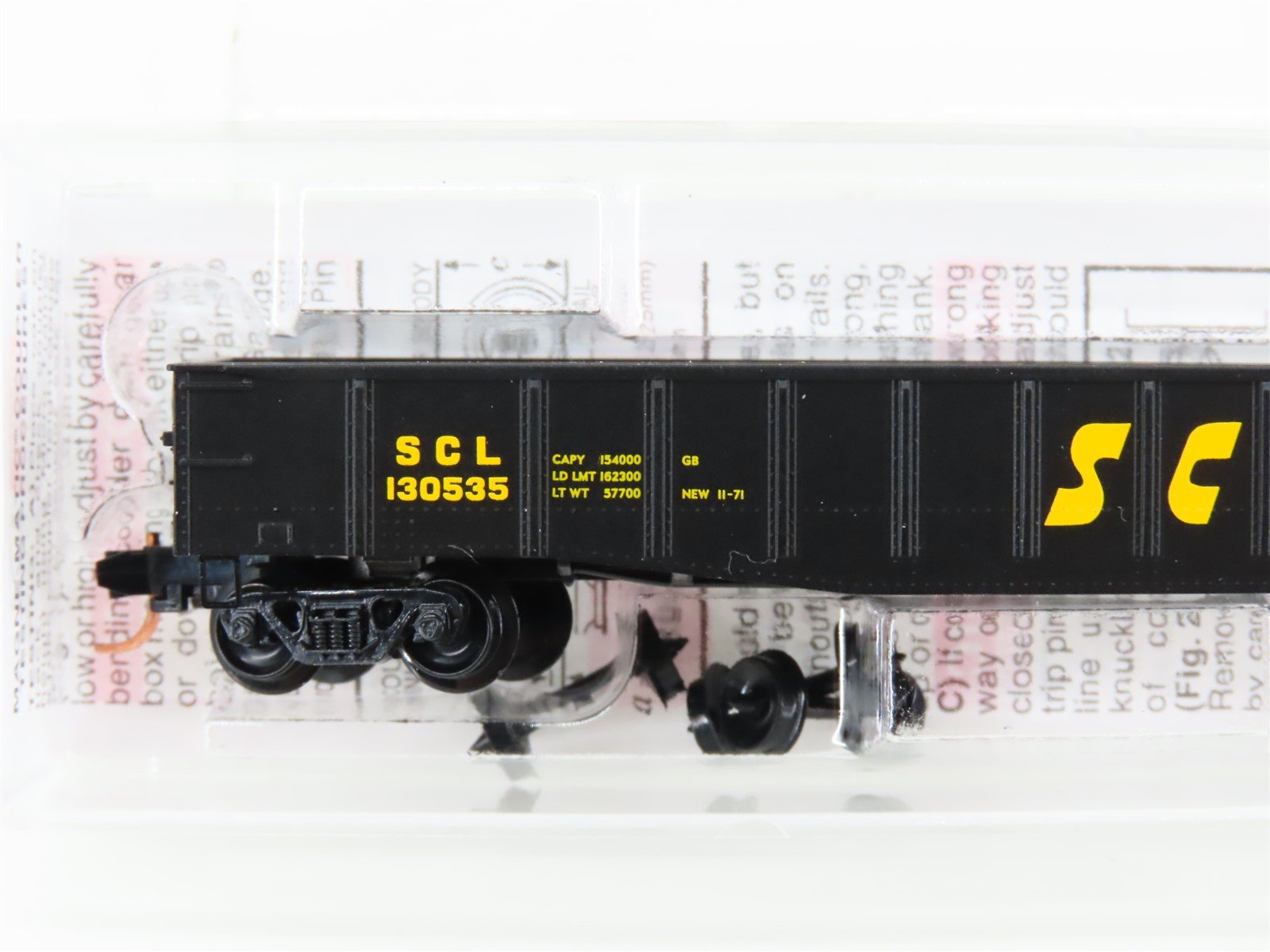 N Micro-Trains MTL 105040 SCL Seaboard Coast Line 50' Fixed-End Gondola #130535