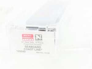 N Micro-Trains MTL 105040 SCL Seaboard Coast Line 50' Fixed-End Gondola #130535