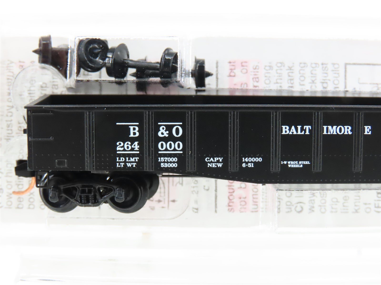 N Micro-Trains MTL 105030 B&O Baltimore & Ohio 50' Fixed-End Gondola #264000