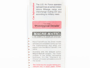 N Micro-Trains MTL 45190 DAF US Air Force 50' Fishbelly-Side Flat Car #35780