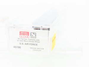 N Micro-Trains MTL 45190 DAF US Air Force 50' Fishbelly-Side Flat Car #35780