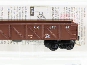N Micro-Trains MTL 60010 CMSTP&P MILW Milwaukee Road 50' Drop-End Gondola #80344