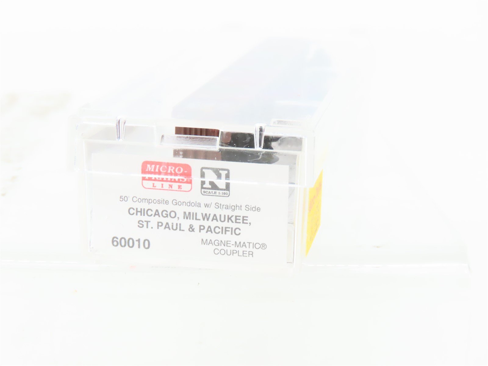N Micro-Trains MTL 60010 CMSTP&P MILW Milwaukee Road 50' Drop-End Gondola #80344