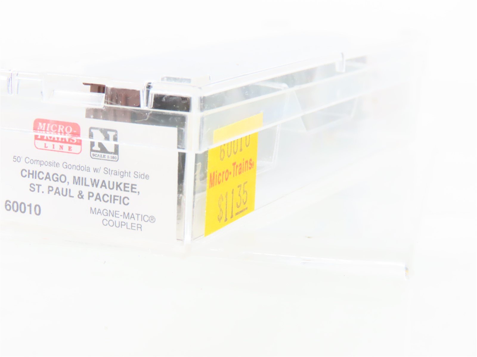 N Micro-Trains MTL 60010 CMSTP&P MILW Milwaukee Road 50' Drop-End Gondola #80344