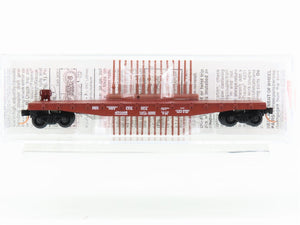N Micro-Trains MTL 45140 PRR Pennsylvania 50' Fishbelly-Side Flat Car #470165