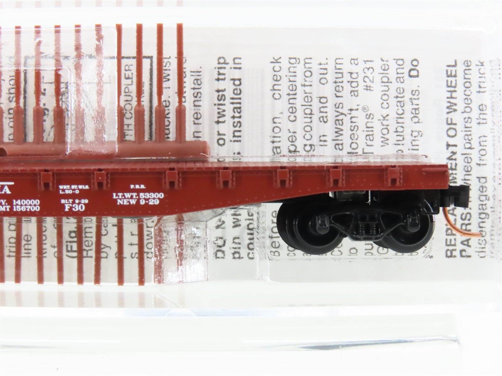 N Micro-Trains MTL 45140 PRR Pennsylvania 50' Fishbelly-Side Flat Car #470165