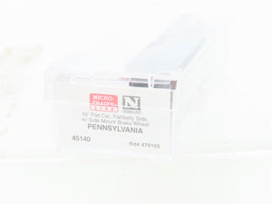 N Micro-Trains MTL 45140 PRR Pennsylvania 50' Fishbelly-Side Flat Car #470165