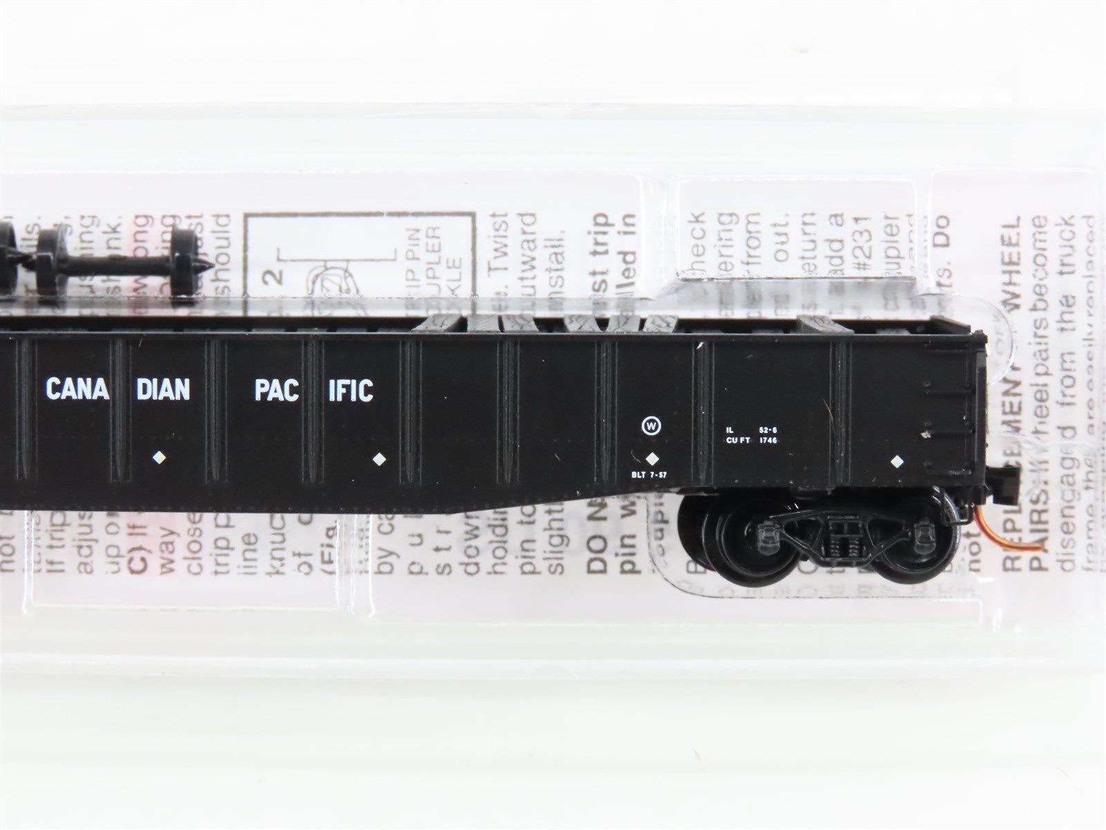 N Micro-Trains MTL 04600290 CP Canadian Pacific 50' Gondola #341998 w/ Tie Load