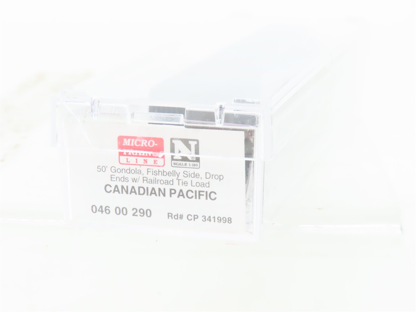 N Micro-Trains MTL 04600290 CP Canadian Pacific 50' Gondola #341998 w/ Tie Load