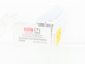 N Scale Micro-Trains MTL 45200 BN Burlington Northern 50' Flat Car #612765