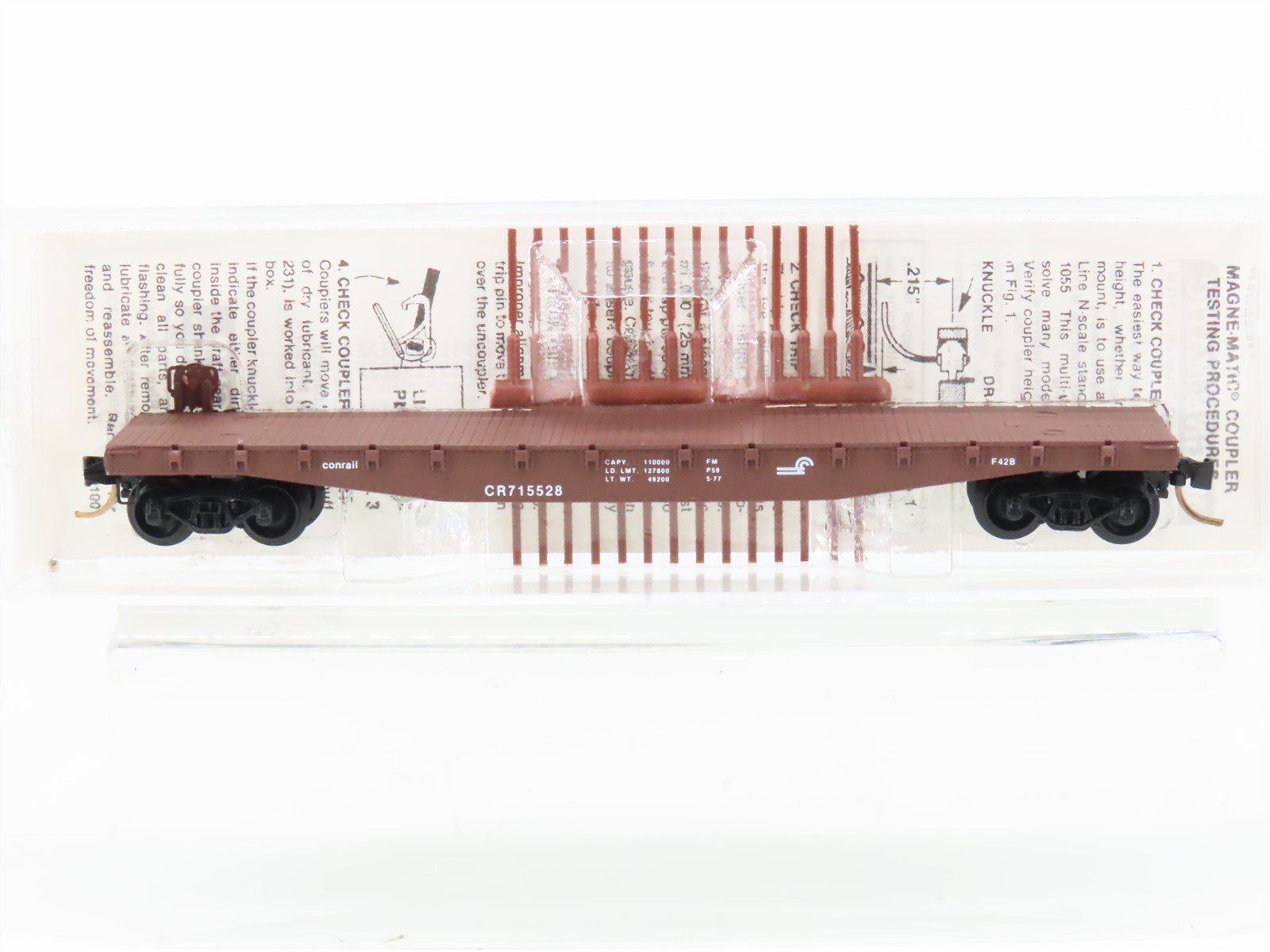 N Scale Micro-Trains MTL 45130 CR Conrail 50' Fishbelly-Side Flat Car #715528