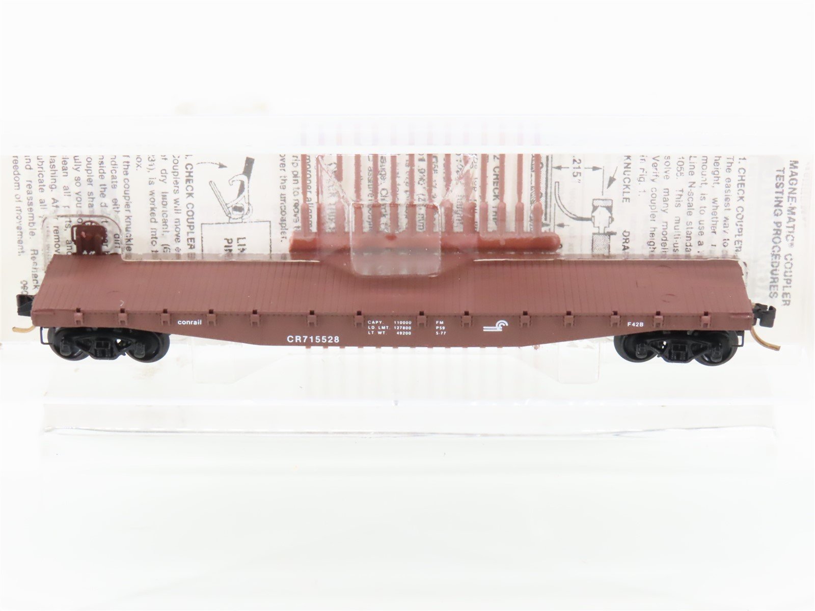 N Scale Micro-Trains MTL 45130 CR Conrail 50' Fishbelly-Side Flat Car #715528
