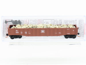 N Scale Micro-Trains MTL 10500510 RI Rock Island 50' Gondola #3091 w/Quarry Load