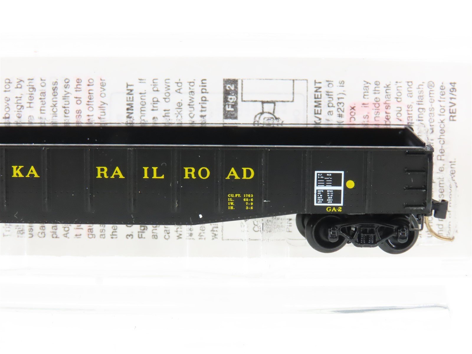 N Scale Micro-Trains MTL 46340 ARR Alaska Railroad 50' Drop-End Gondola #13843