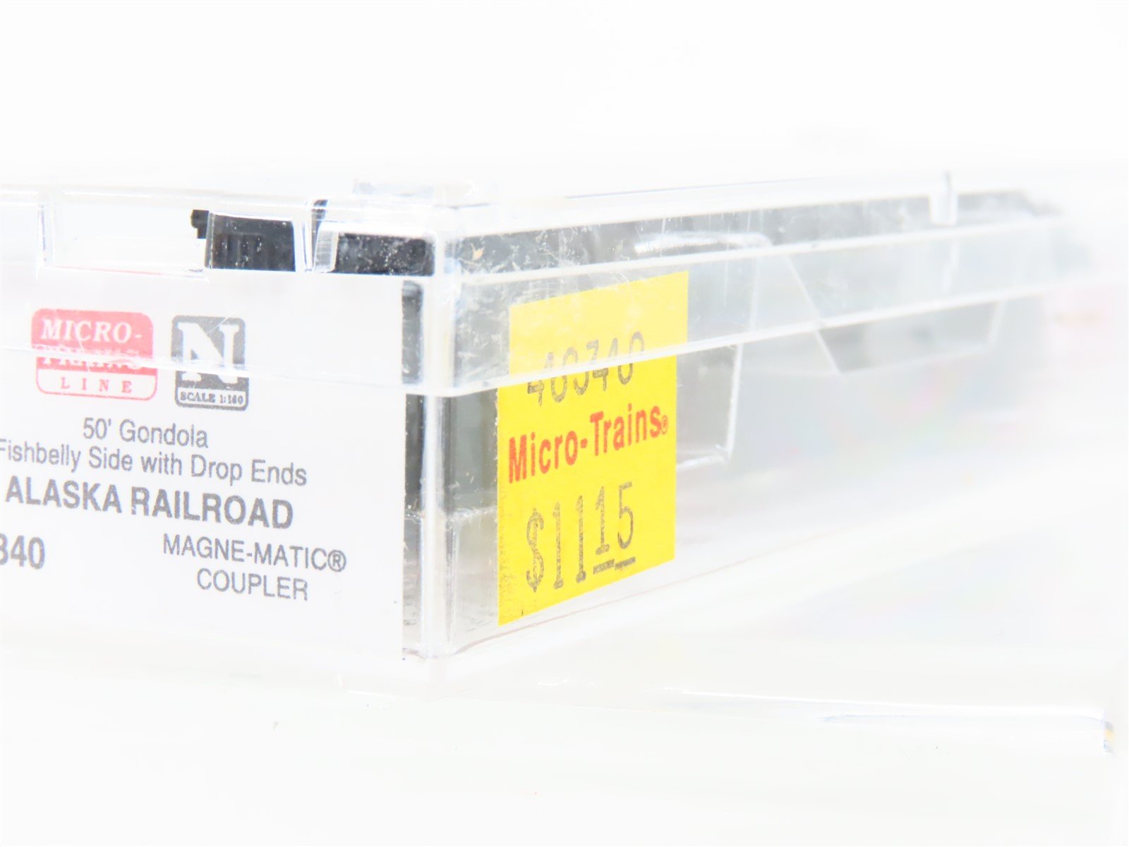 N Scale Micro-Trains MTL 46340 ARR Alaska Railroad 50' Drop-End Gondola #13843