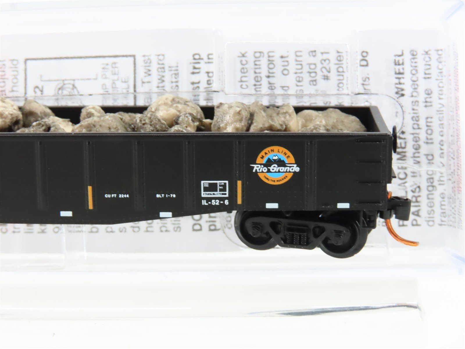 N Micro-Trains MTL 10500141 D&RGW Rio Grande 50' Gondola #56454 w/ Rock Load