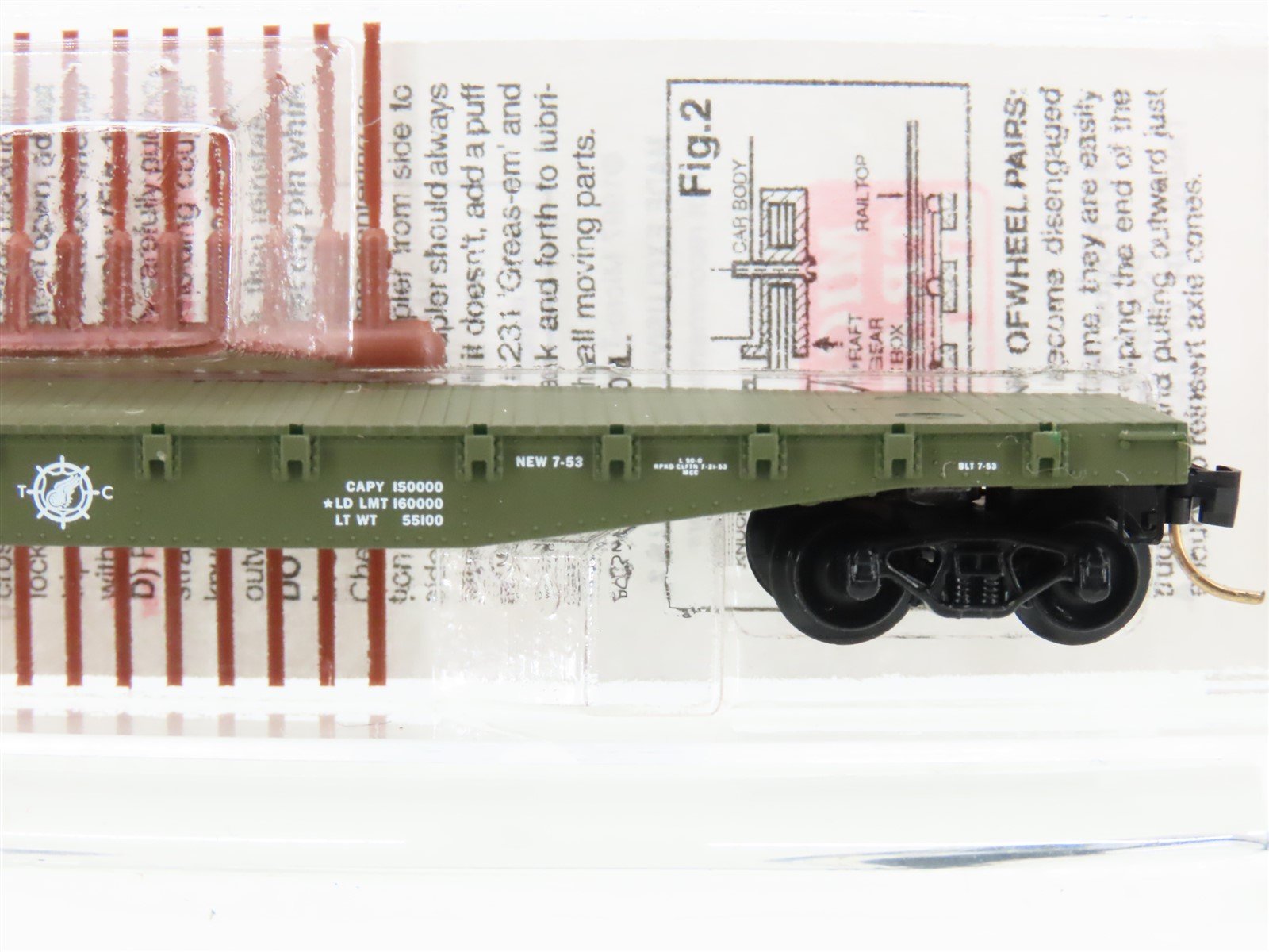 N Micro-Trains MTL 45180 USAX US Army Transportation Corps 50' Flat Car #38064