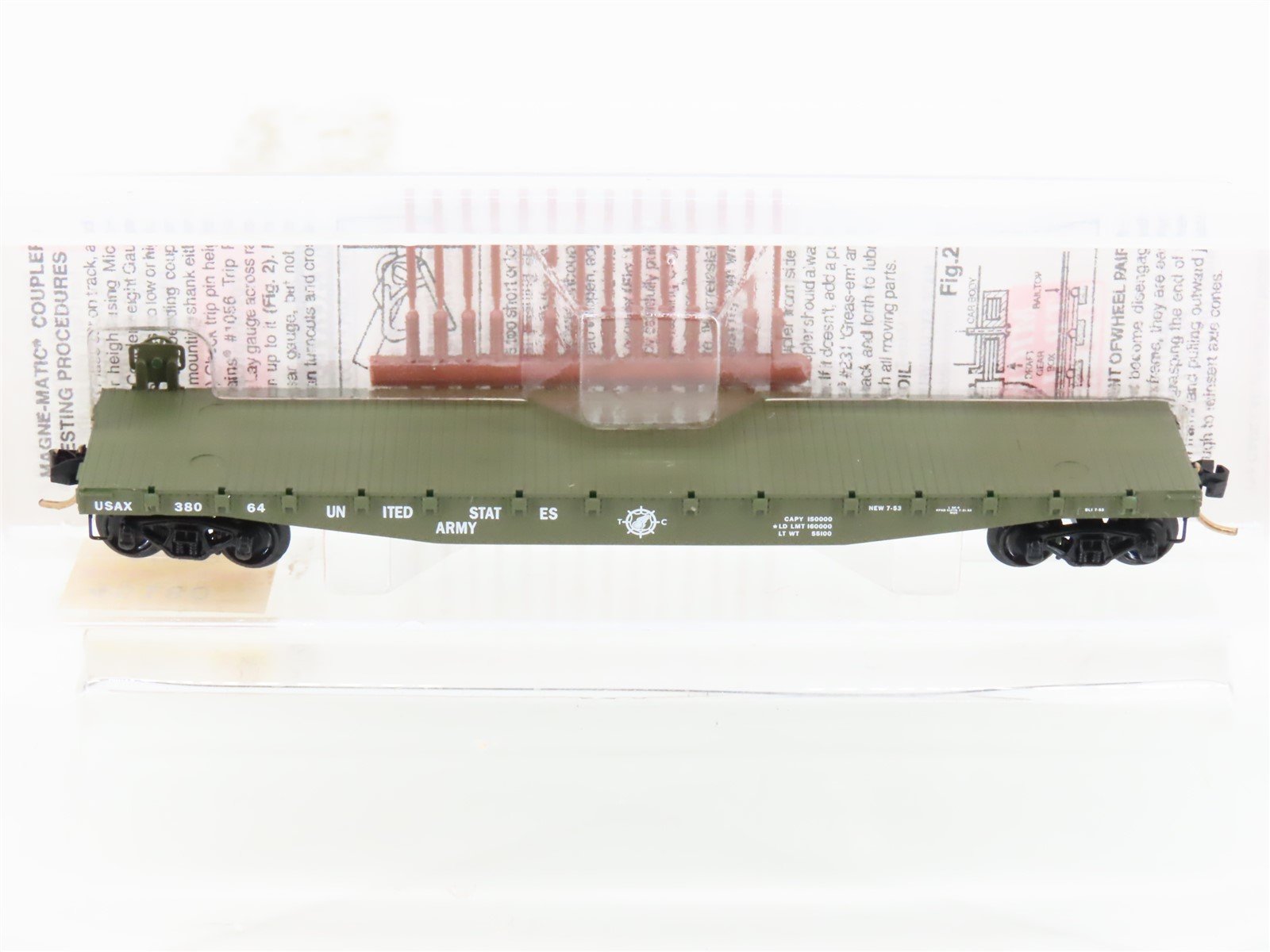 N Micro-Trains MTL 45180 USAX US Army Transportation Corps 50' Flat Car #38064