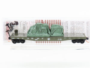 N Scale Micro-Trains MTL 45180 USAX US Army 50' Flat Car #38065 w/ Load