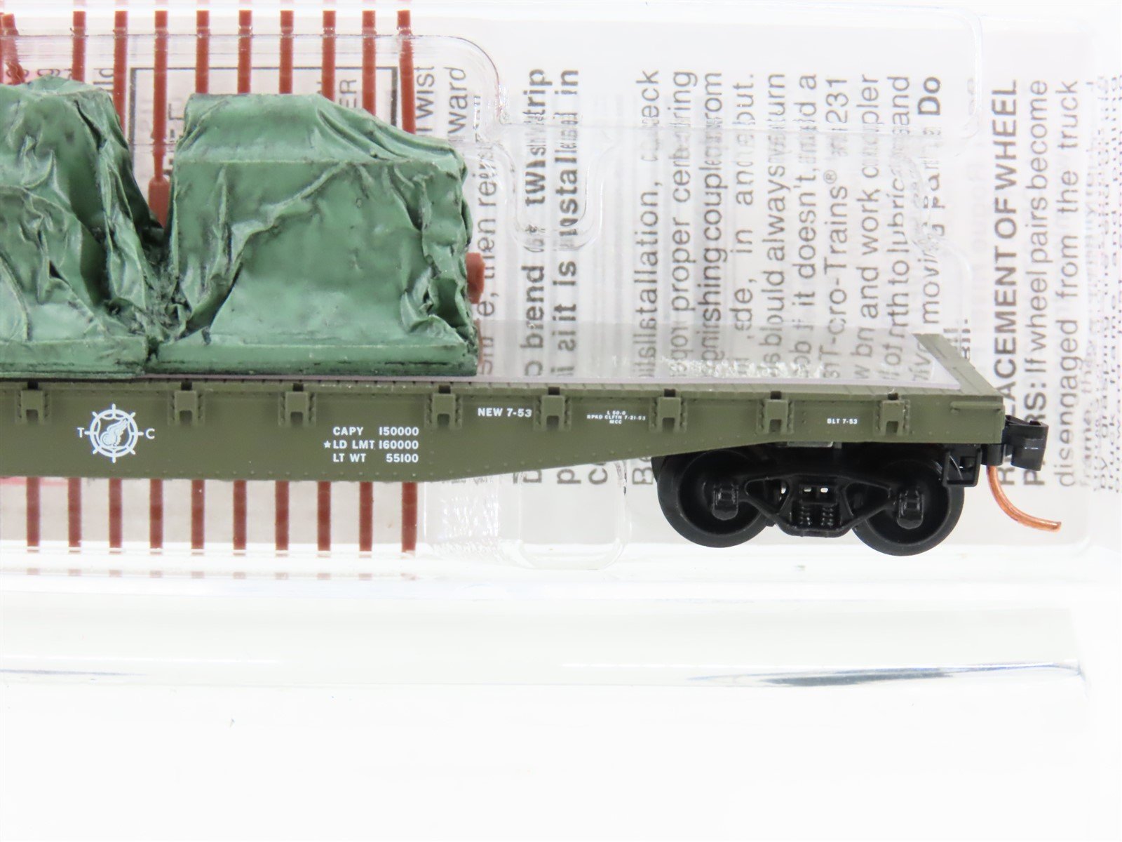 N Scale Micro-Trains MTL 45180 USAX US Army 50' Flat Car #38065 w/ Load