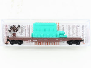 N Micro-Trains MTL 04500310 LV Lehigh Valley 50' Flat Car #10038 w/Ship Engine