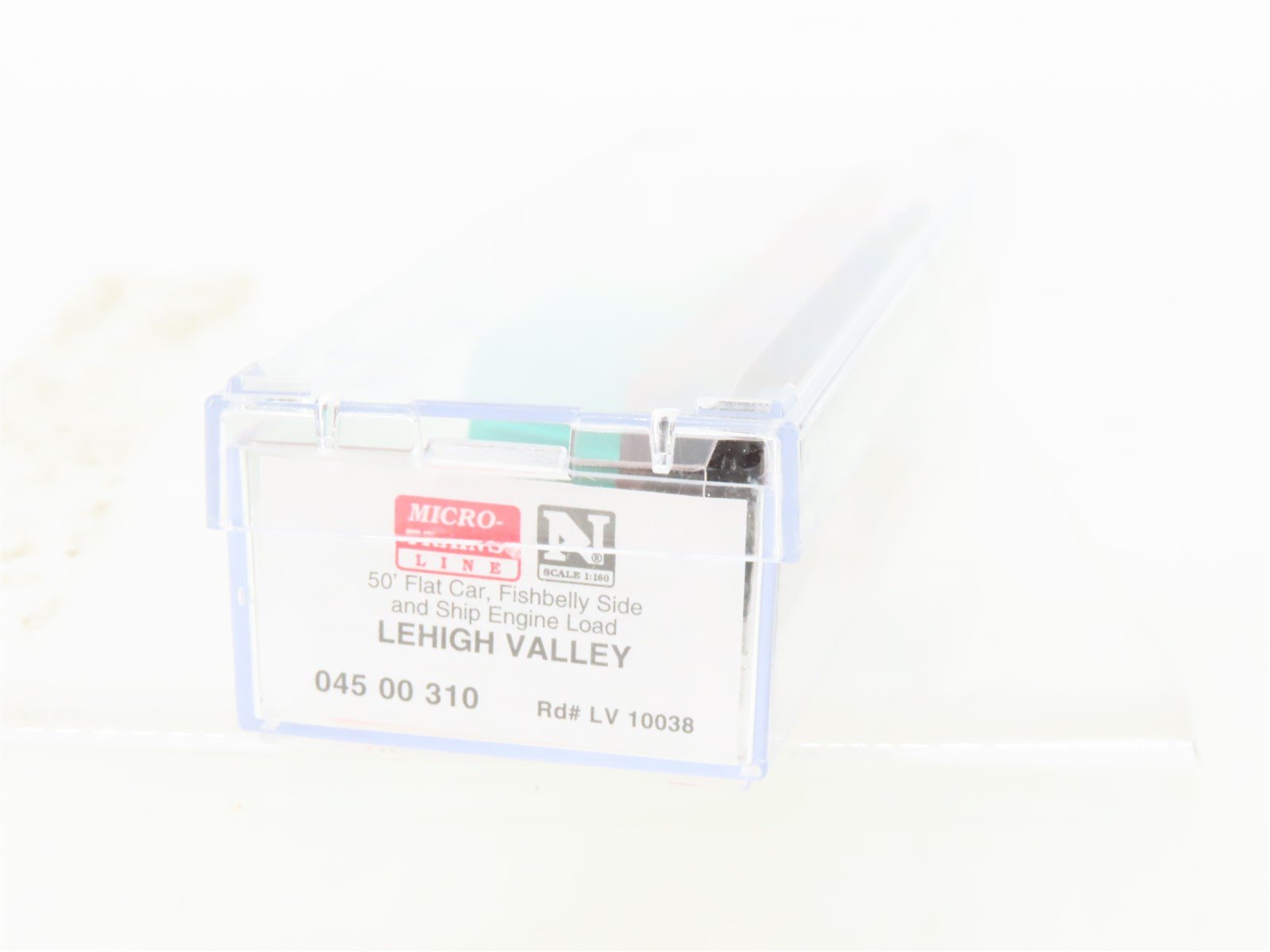 N Micro-Trains MTL 04500310 LV Lehigh Valley 50' Flat Car #10038 w/Ship Engine
