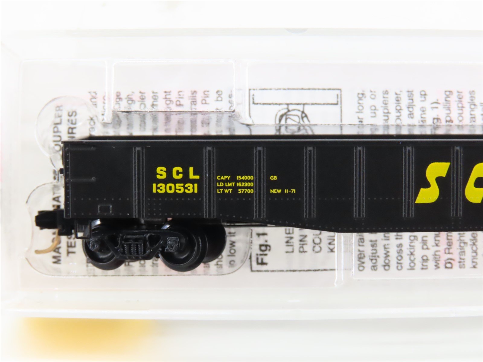 N Micro-Trains MTL 105040 SCL Seaboard Coast Line 50' Fixed-End Gondola #130531