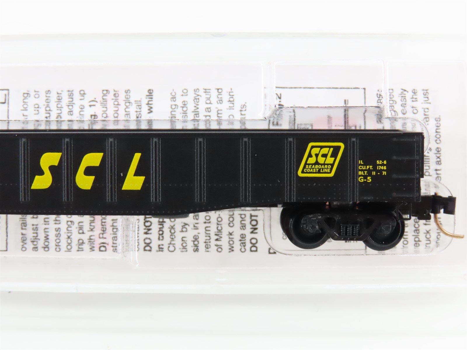 N Micro-Trains MTL 105040 SCL Seaboard Coast Line 50' Fixed-End Gondola #130531