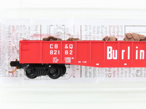 N Micro-Trains MTL 04600030 CB&Q Burlington 50' Gondola #82182 w/Scrap Iron Load