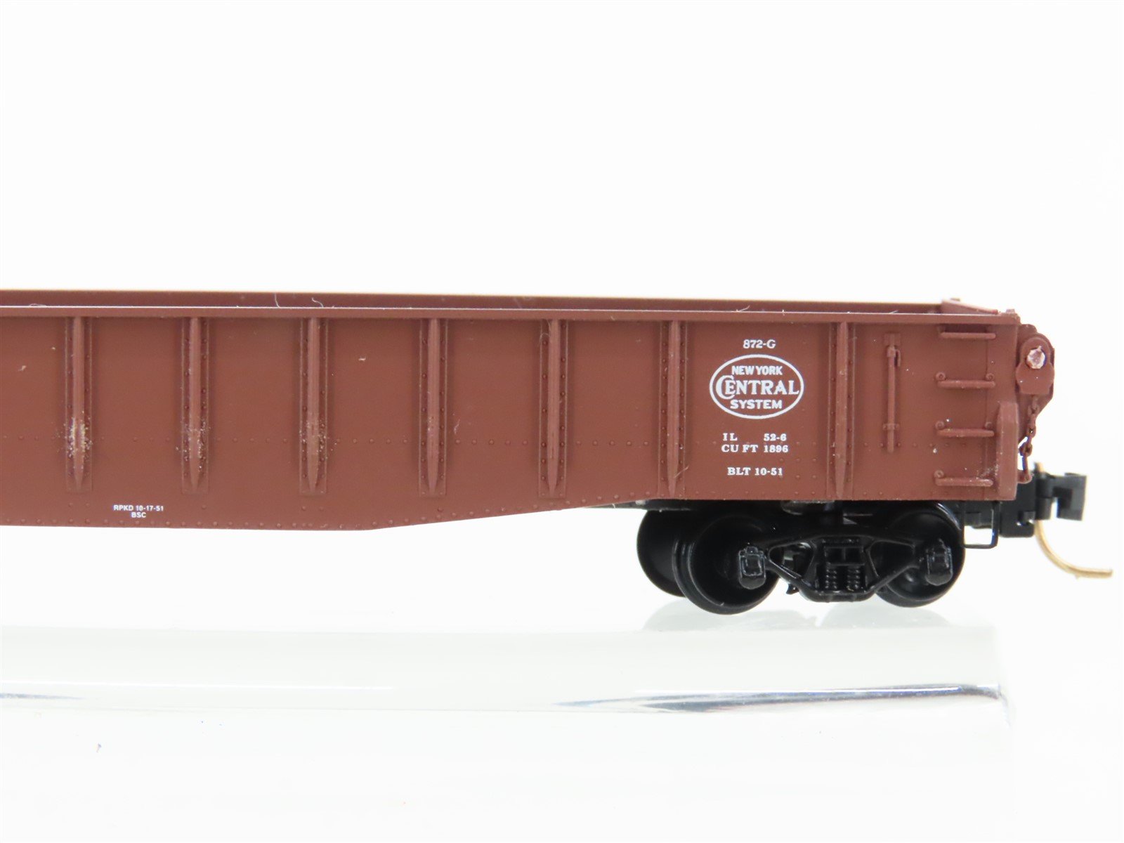 N Scale Micro-Trains MTL 46170 NYC New York Central 50' Drop-End Gondola #715106