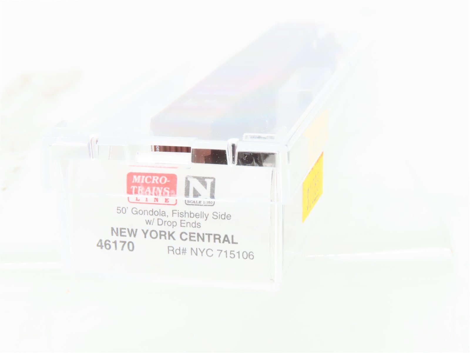 N Scale Micro-Trains MTL 46170 NYC New York Central 50' Drop-End Gondola #715106