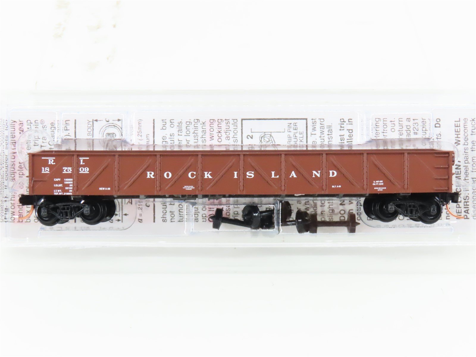 N Scale Micro-Trains MTL 61010 RI Rock Island 50' Fixed-End Gondola #187509