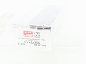 N Scale Micro-Trains MTL 61010 RI Rock Island 50' Fixed-End Gondola #187509